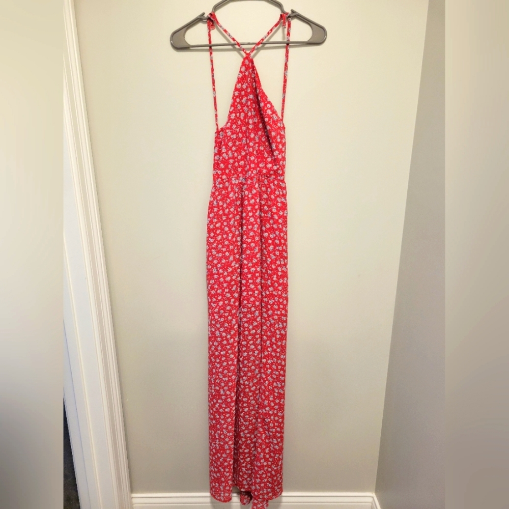 High-neck maxi dress